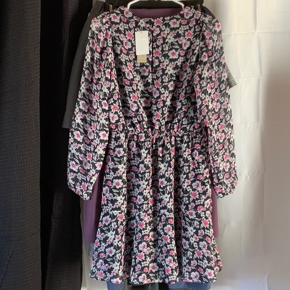 🔆NWT BANANA REPUBLIC LS FLOUNCE FNF WARM CONBO DRESS SZ S - Picture 16 of 16